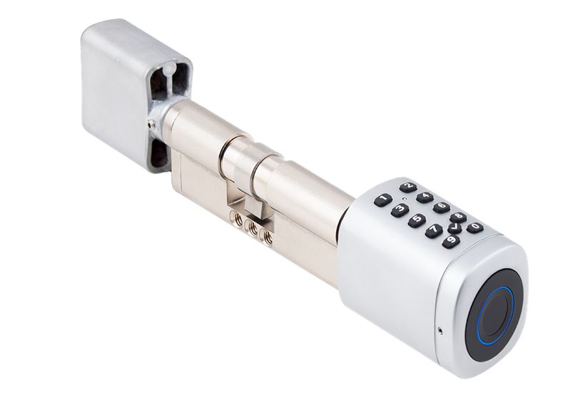 Cilinder z�r AIRBNB, ujjnyomat/RFID/PIN, BLE, TUYA app., 918-S6-F(TUYA)-66-sv